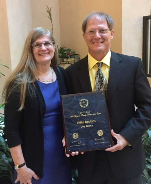 Phil Dobbins TOY 3 Phil Dobbins recognized at Teacher of the Year Ceremony